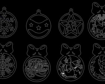 Christmas Baubles DXF Download