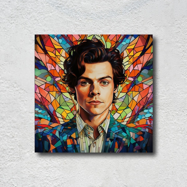 Harry Styles Glass Art Etsy