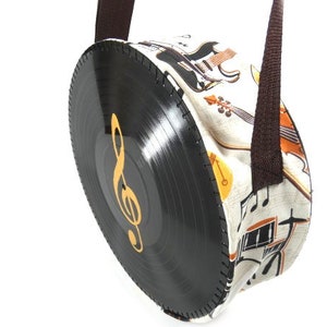 LP Bag Vinyl Record Bag Music Notes Symbols Drums Guitar Piano Keyboard Saxophone Music Bag