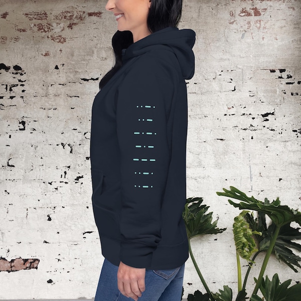 Unisex Hoodie, fuck off, f off, morse code clothing, sweatshirt, gift for husband, gift for wife, fuck off clothing, unique clothing, fun