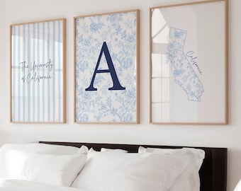 Personalized Dorm Poster Set: Custom College Wall Art (Digital Download)