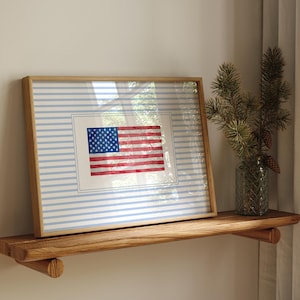 Watercolor American Flag Print: Patriotic Nursery Decor (Digital Download)