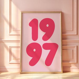 Póster retro personalizado de año nuevo, regalo de cumpleaños personalizado, aniversario personalizado, impresión estética para baby shower, San Valentín y cualquier día especial