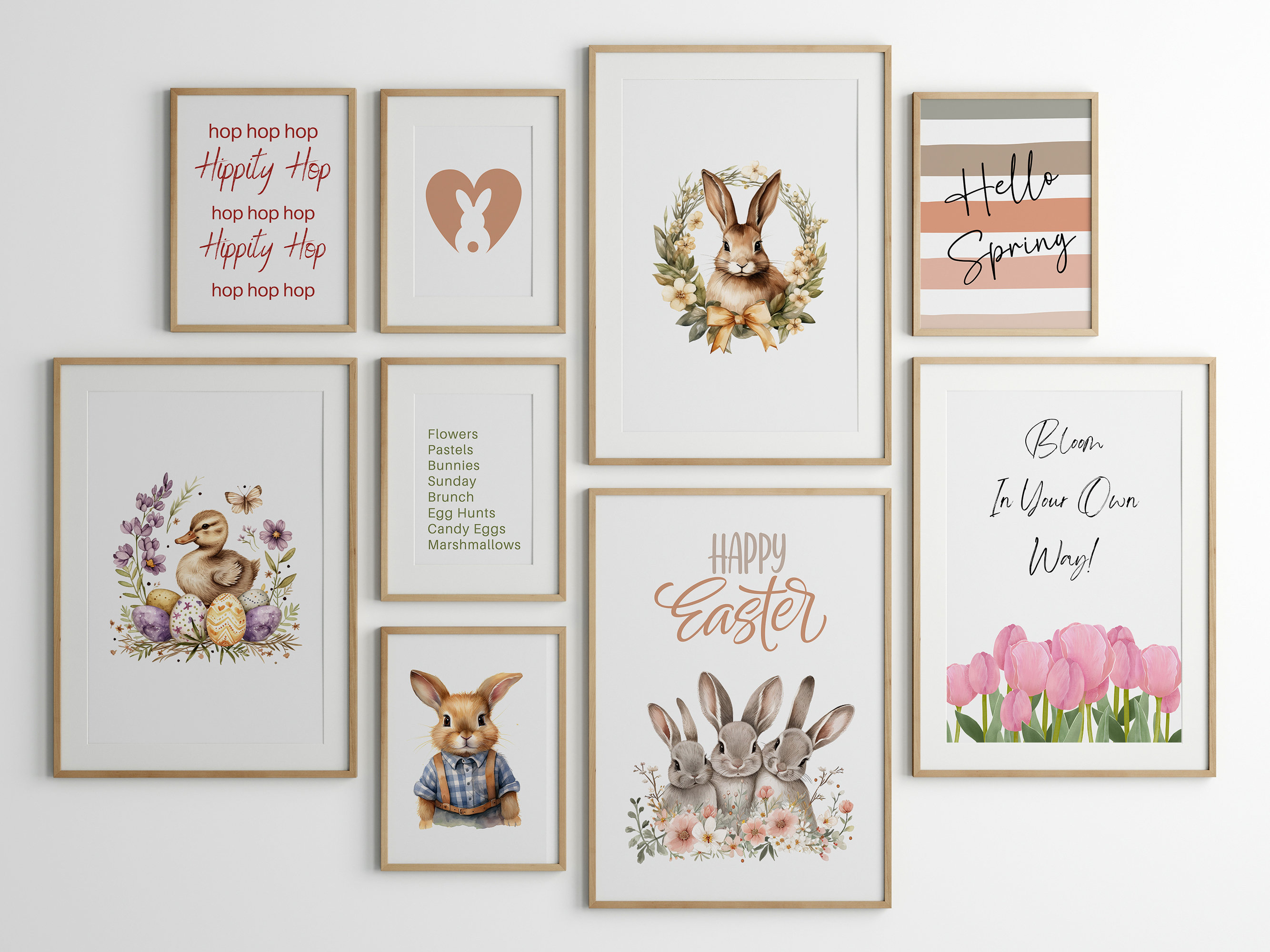 Set of 50 Easter Printable Wall Art Mega Bundle Easter Digital Art ...