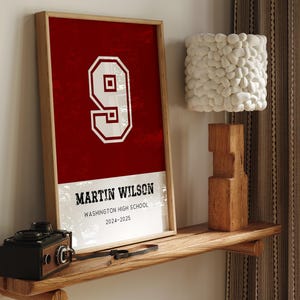 Any Color, Custom Jersey Poster, Personalized Jersey Art, Custom Sports Print, Jersey Gift, Custom Sports Decor Name Sports Son Gift