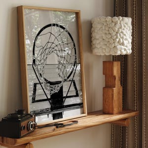 balck and white basketball player room decor