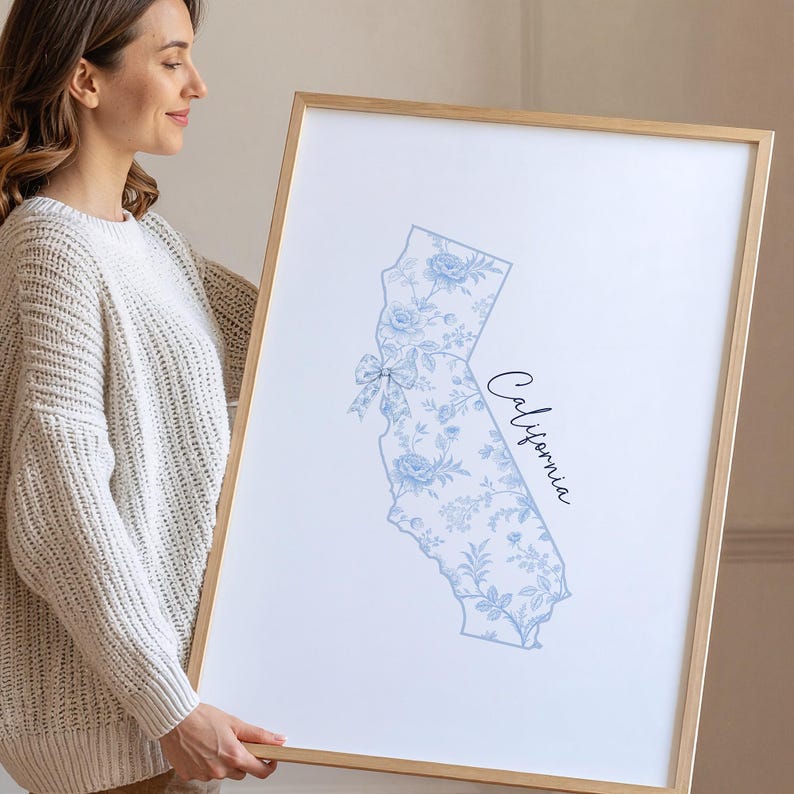 Seamlessly blend distinct aesthetics in your home styling by pairing this custom college dorm gallery wall set with our coastal cowgirl digital downloads. Imagine this blue preppy university, floral initial, and state map poster styled next to retro western cowboy boots. This printable artwork strategy beautifully captures cozy neutral Americana and grandmillennial interior design trends. Offer immense emotional utility and authentic rustic charm to your modern apartment or eclectic living room.