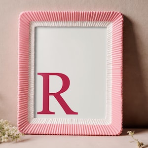 Personalized Initial Print, Custom Color Monogram Letter Wall Art (Digital Download)