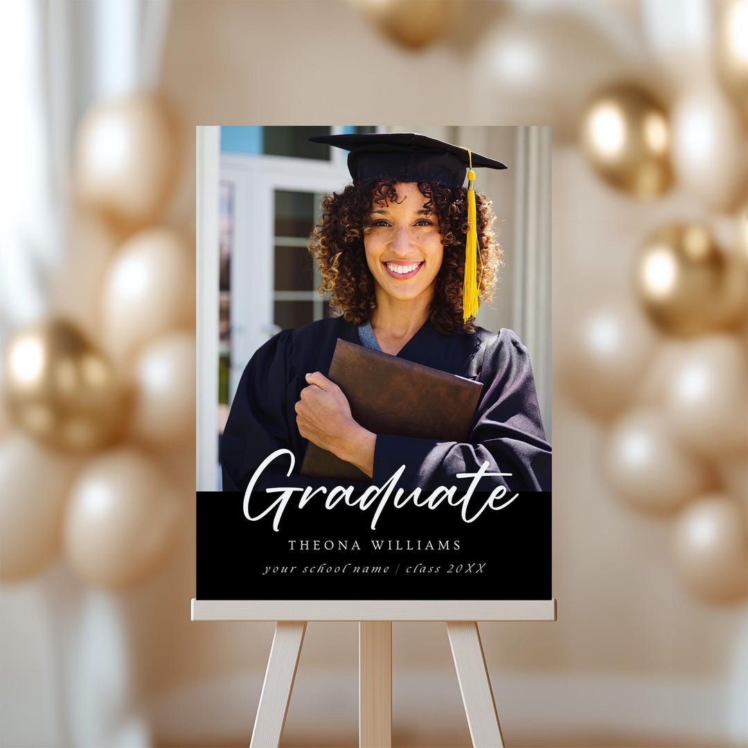 Customizable Graduation Photo Poster | Personalized Graduation Gift ...
