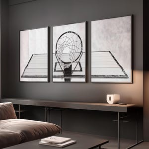3 piece black and white hoop poster set