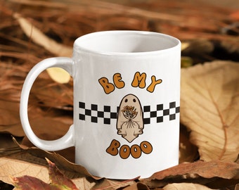 Be my Boo, Retro Halloween Mug, Halloween Mug, Ghost Mug, Gift for her, Halloween Couple mugs, Fall Mug, Gift for Halloween Lover,