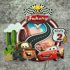 Cars Cake Topper Mcqueen Cake Topper Cars Party