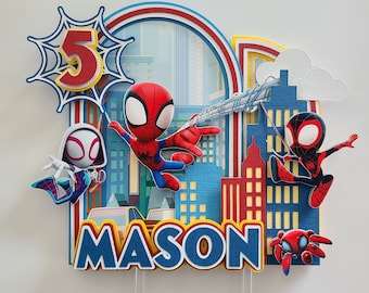 Spidey and Friends Cake Topper Spidey and Friends Party