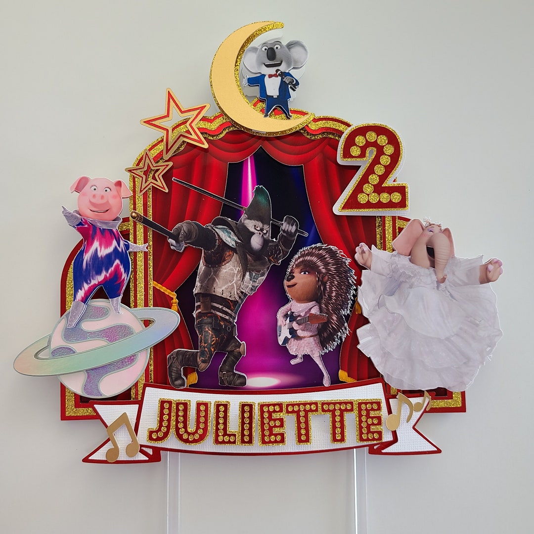 Sing Cake Topper Sing 2 Cake Topper Etsy