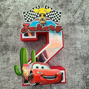 Cars 3D Letters/Numbers Mcqueen 3D Letters/Numbers Cars Party