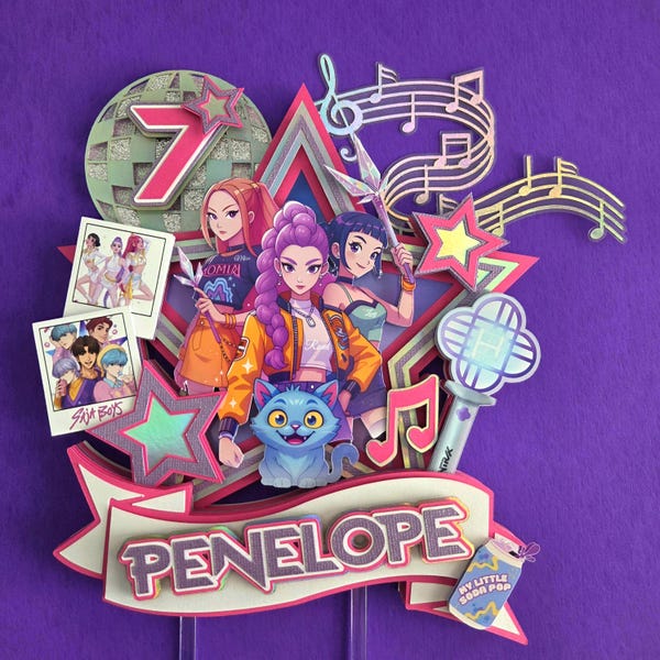 K-Pop Cake Topper Demon Hunters Cake Topper