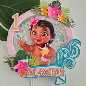 Baby Moana Cake Topper Baby Moana Shaker Cake Topper Moana Party - Etsy