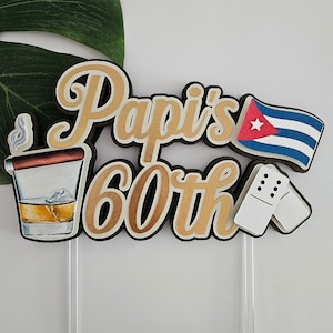 Havana Nights Cake Topper Havana Nights Party Mojito Cake Topper Made in USA