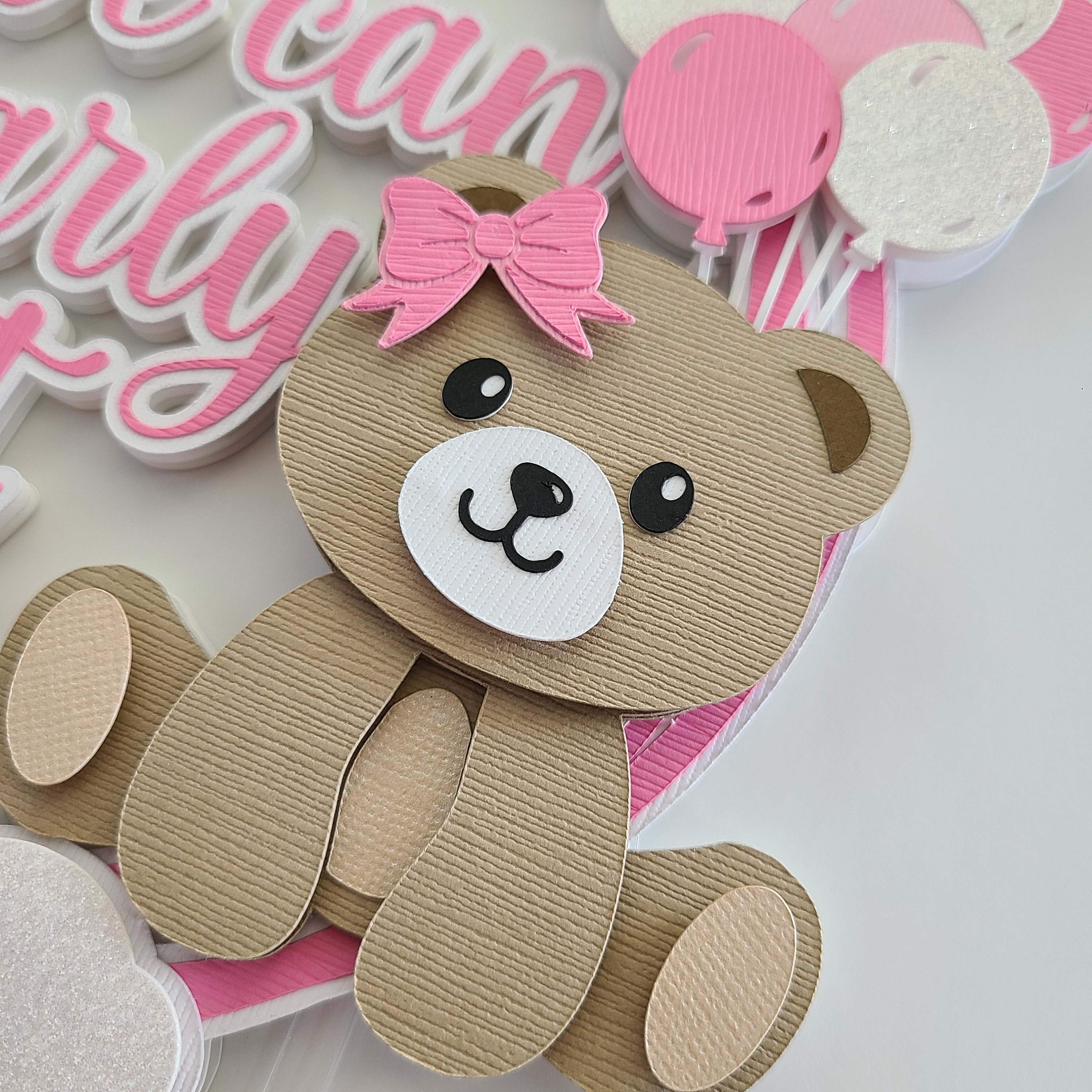 We Can Bearly Wait Baby Shower Cake Topper Teddy Bear Baby Shower Cake ...