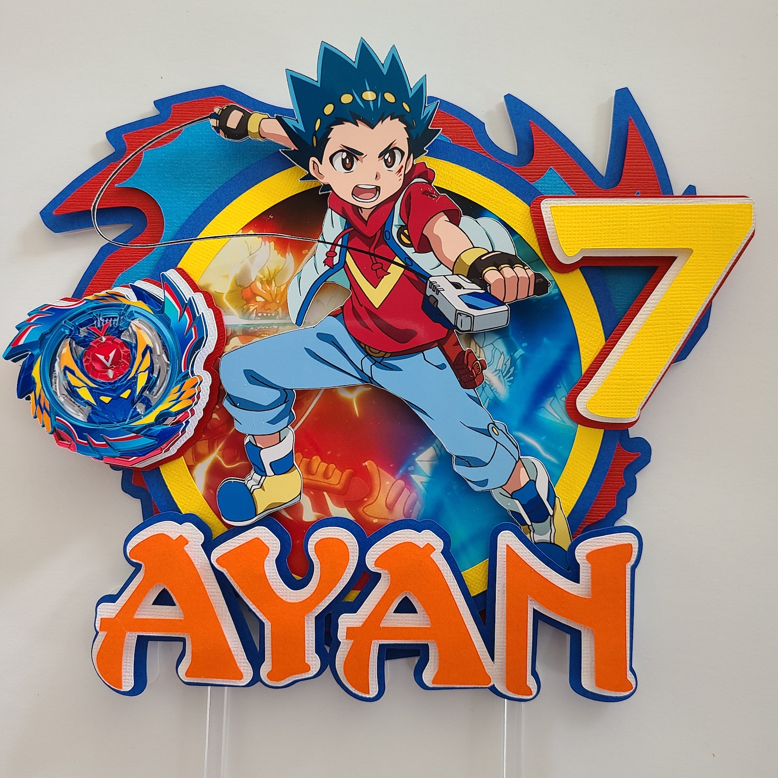 Beyblade Cake Topper Beyblade Party Etsy