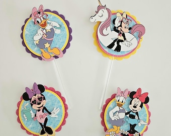 Minnie Mouse Cupcake Toppers Minnie Mouse Summer Cupcake Toppers Minnie Mouse Pool Party