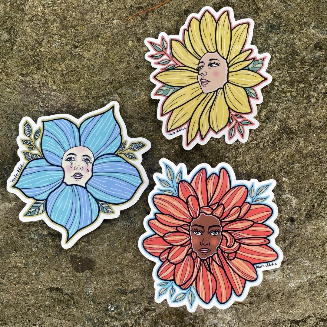 Floavour Poster Sticker Flower Spirit - Vinyl Sticker - Etsy