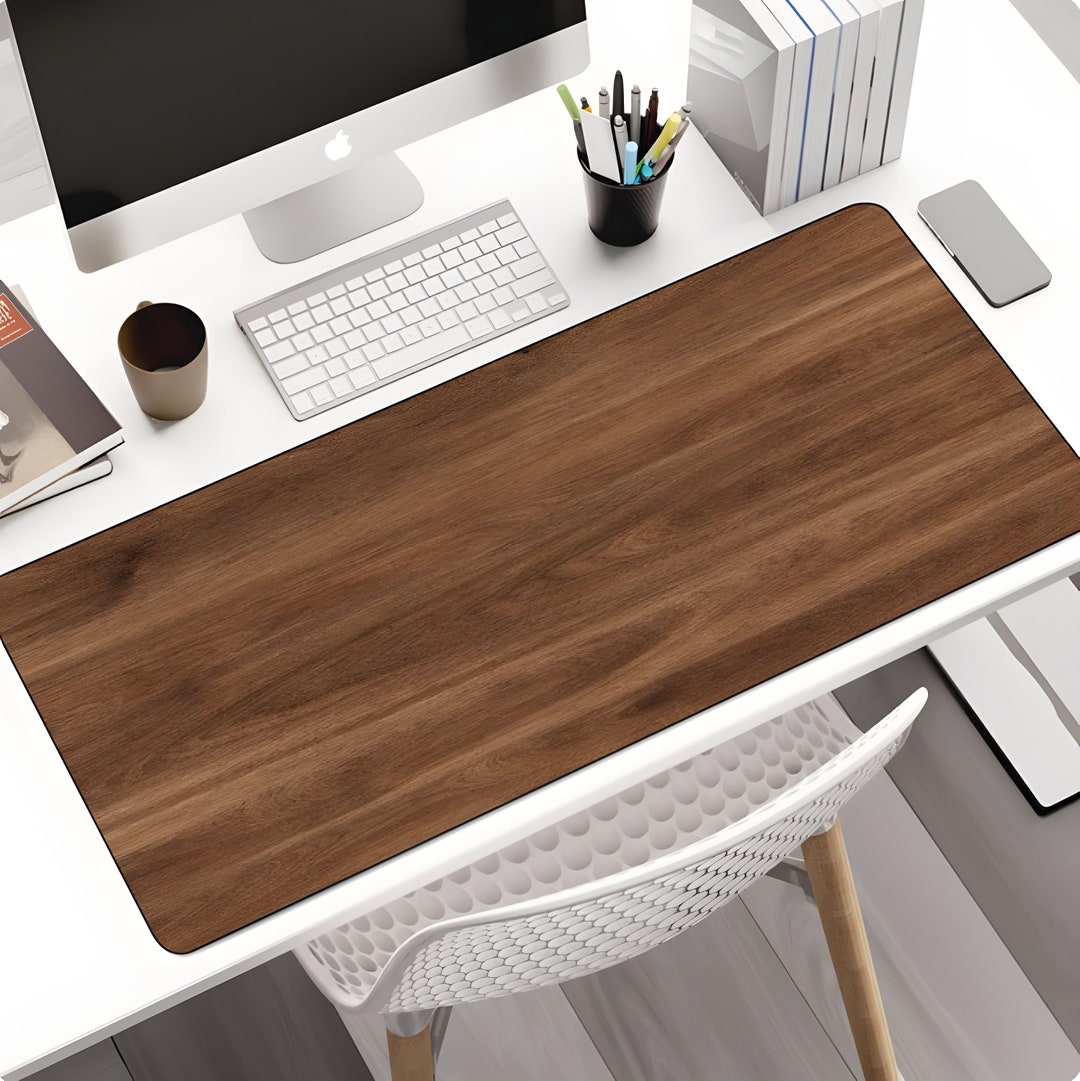 Wood Desk Mat Extra Large Desk Pad Desk Protector Wooden Etsy
