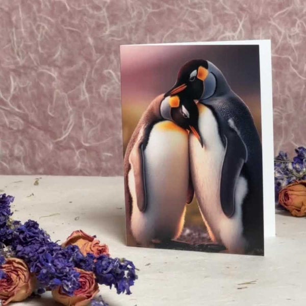 Penguin Love - Penguin Anniversary Card - AR Video Anniversary Card - Magic Greetings