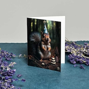 Grey Squirrely Birthday - Interactive AR Birthday Card - Funny Video Birthday Card - Magic Greetings