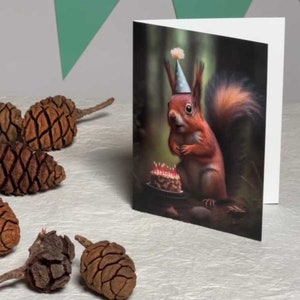 Red Squirrel Birthday - Magic AR Birthday Card - Funny Video Birthday Card - Magic Greetings