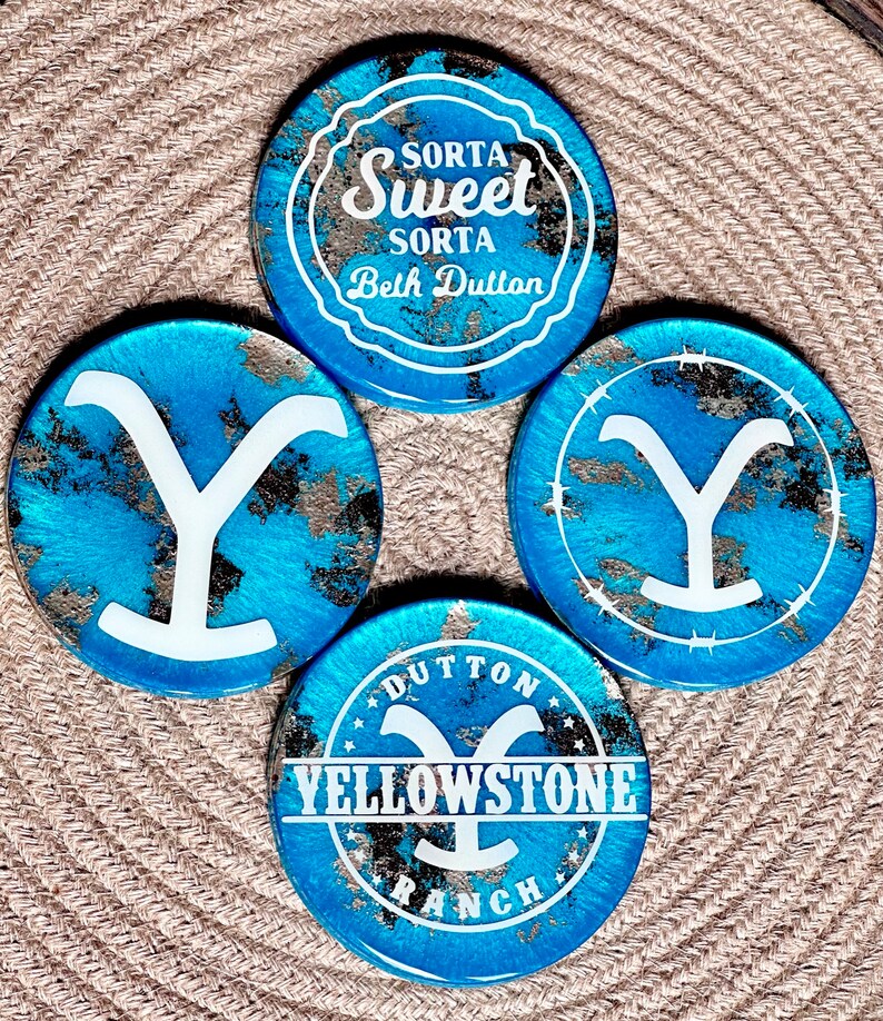 Yellowstone Coasters Dutton Ranch Coasters Handmade Etsy