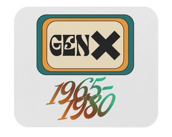 Mousepad retrô, acessório de mesa vintage, decoração de escritório dos anos 70 e 80, presente nostálgico para a Geração X, durável e fácil de limpar, estilo 1965-1980