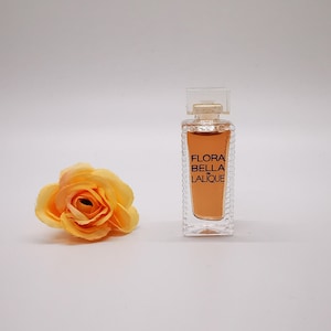 Lalique Flora Bella (2005) MINIATURE perfume. 4.5ml / 0.15 fl.oz. EDP. Splash, not spray. Vintage mini bottle. **No Box**