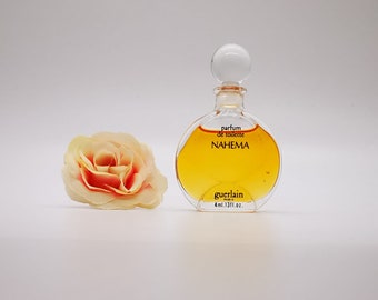 Guerlain Nahema (1979) MINIATURE perfume. 4ml / 0.13 fl.oz. Parfum de toilette. Splash, NOT spray. No Box.  ***Rare vintage***