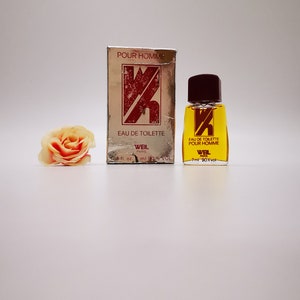 Weil Pour Homme (1980s) MINIATURE perfume for him. 7ml / 0.23 fl. oz. EDT. Splash, NOT spray. ***Hard to find vintage miniature***