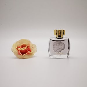 Lalique Pour Homme  (1997) MINIATURE perfume. 4.5ml / 0.15 fl.oz. EDT. Splash, not spray. Beautiful vintage mini bottle. **No Box**