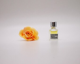 PARFUM Calandre micro MINIATURE perfume. 1ml / 0.03 fl.oz. Splash, NOT spray. No Box!  **Rare vintage collectible miniature**