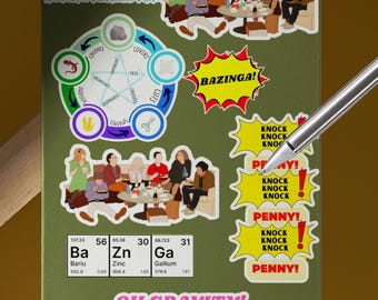 Big Bang Theory Stickers | Waterproof Laptop Cartoon Decals