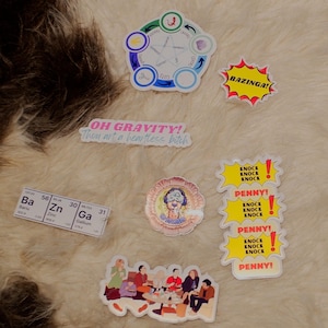 The big bang theory stickers | TBBT stickers | Quirky laptop cartoon stickers