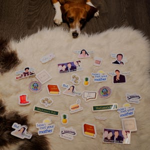 How I met your mother stickers and magnet | HIMYM collections | Holiday gift , Christmas and New Year