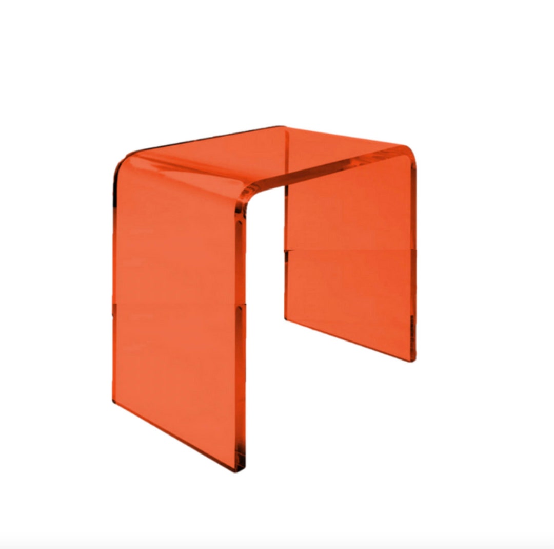 1 Color Lucite Waterfall Side Table Etsy