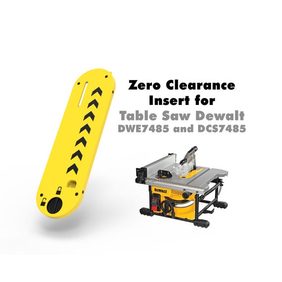 Zero Clearance Insert for Dewalt Table Saws DW744, DW745, DW746