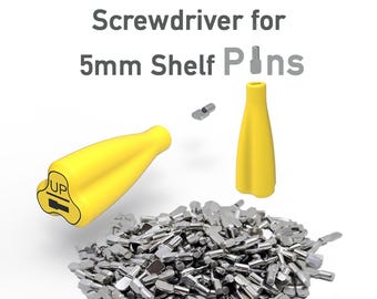 Screwdriver for quick installation of 5mm Shelf Pins For Carpenter