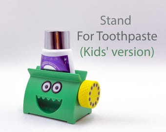 Suporte para pasta de dente com suporte giratório, essencial para banheiro: ferramenta para apertar e armazenar pasta de dente, ferramentas dispensadoras de pasta de dente para crianças