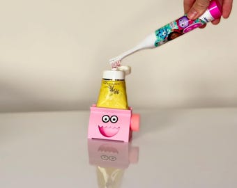 Funny Toothpaste topper. Bathroom organization.