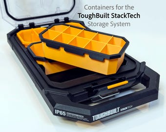 Containers for the ToughBuilt StackTech Storage System, Long Bin
