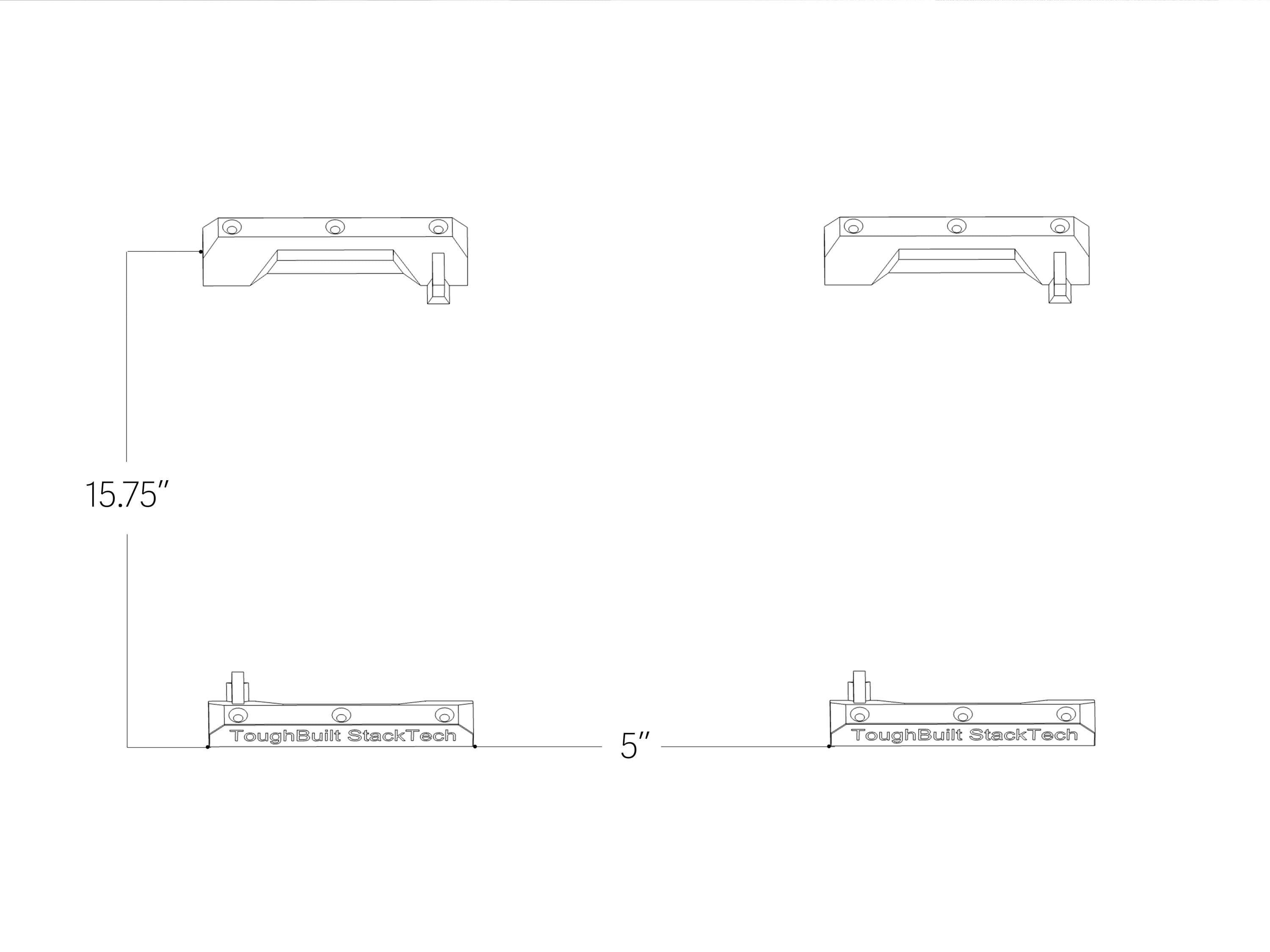 Mounting Brackets/cleats for Toughbuilt Stacktech. Tools and Equipment ...