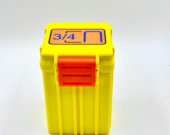 Organizer for staples 1 1/4, 3/4. Yellow box. (18 gauge)
