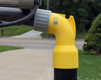 Dust Port Adapter Elbow with Bucket Hook for DeWALT Corded Miter Saws (Fits 2-1/4" Hose)