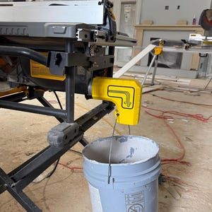DeWALT DWE7485 Table Saw Dust Port Adapter: 3D Printed ABS